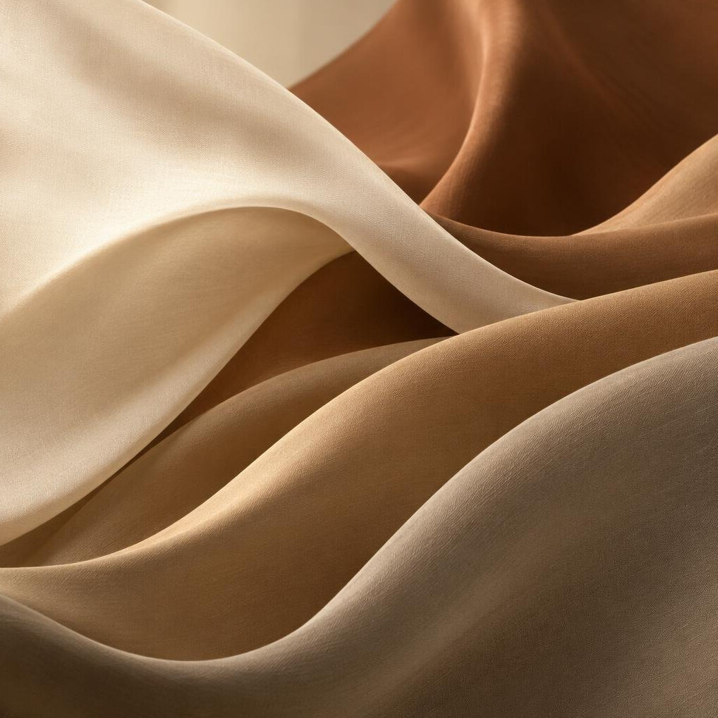 Abstract flowing sculptural waves in muted tones