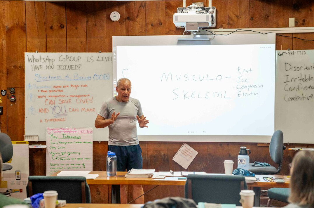 man leading workshop