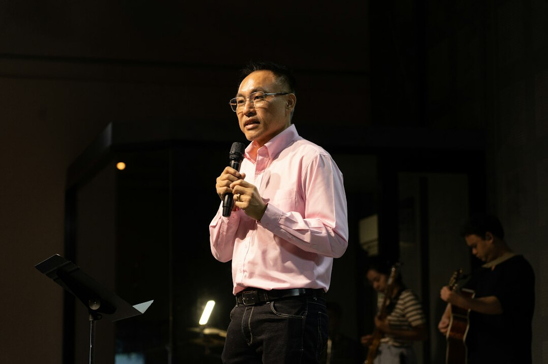business leader giving speech